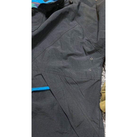 VINTAGE 80'S MEN'S FIELD & STREAM BLACK WINDBREAKER JACKET SZ 2XLT - Picture 12 of 13